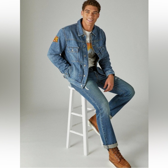 Lucky Brand X Yellowstone Men's Type 2 Pintuck Denim Jacket TV Show Size M - Picture 1 of 14